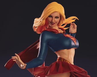 Figura coleccionable de heroína kriptoniana a escala 1/10/1/6 - Kit de modelo de resina 3D pintado a mano - Última hija, no apto para el trabajo