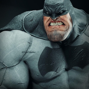 Fat Bat Painted Fanart 3D Printed Resin Miniature Statue Figure Collectible - Unique Collectible, scale 1/10