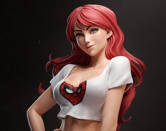 Mary Web-Slinger's Sweetheart Collectible 1/10, 1/6 Scale Statue Figure - 3D Resin Model Kit Hand-Painted - Ultimate Ally, NSFW
