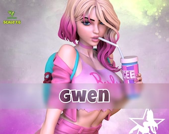 Collectible Web-Slinger Resin Figure - Dynamic Female Hero Statue - Fan Art Display with Optional Details