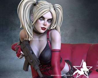 Resin Figure, Harley Quinn Model Kit (Unpainted) | UV-Cured Photopolymer | 1/10 1/6 Scale