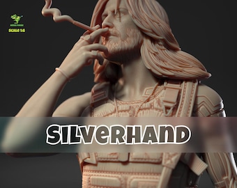 Cybernetic Rocker Resin Statue: Sci-Fi Fan Art Collectible
