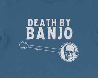 Death by Banjo Bluegrass Retro Short-Sleeve Unisex T-Shirt