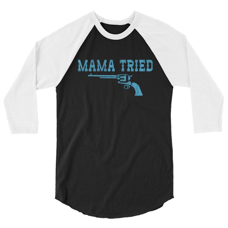 Mama Tried Six-Shooter Country 3/4 sleeve raglan shirt image 2