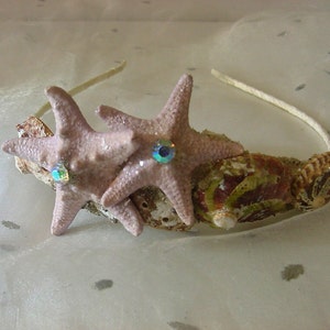 Starfish+Shell Mermaid Tiara Beach Wedding Crown