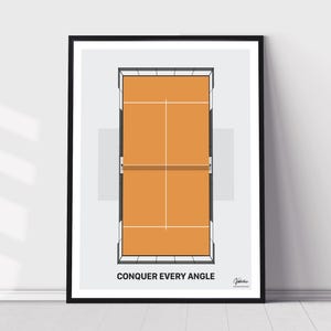 Conquista ogni angolo, poster vintage del campo da padel, stampa artistica da parete per padel, retrò, WPT, Pemiere Minimalist, poster classico su carta opaca