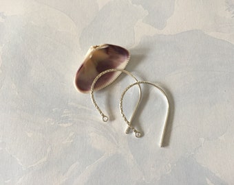 Fancy Designer Sterling Silver Earwire fish hook finding 3//4/" long
