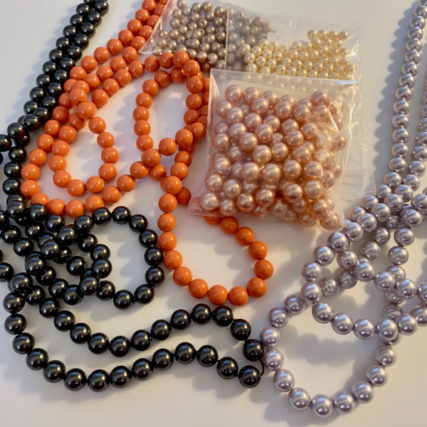 100 Swarovski 5840 Round Pearls in various colors 4mm and 6mm 5810 Round Wedding Pearls Overstock discounted lavender, coral, rose peach