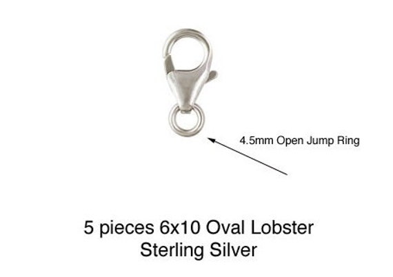 thumbnail image 2 of Sterling Silver Trigger Lobster Clasp 9mm With Open Ring – Made In Italy, 925 Purity 2 of 5
