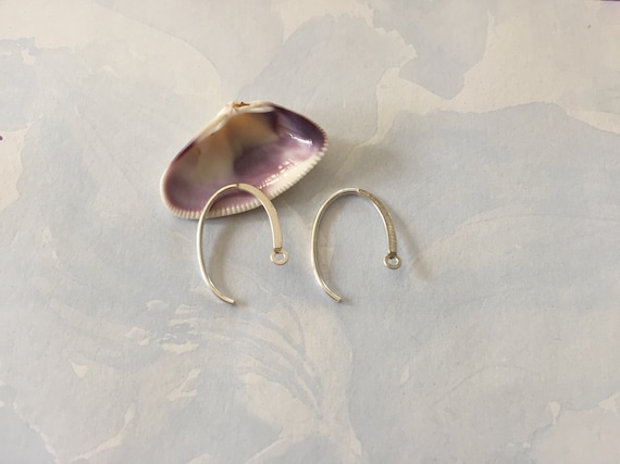 Sterling Silver Fancy Kidney Earwire 19mm, Earring Component