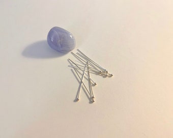 20 Ball Headpin Sterling Silver,  1 inch, Earring Finding,  jewelry craft supplies, buy in bulk, head pin (ea-shp1-20