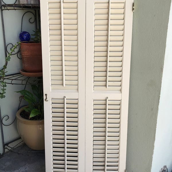 Vintage Painted Shutters 42 3/8" X 8 3/4"