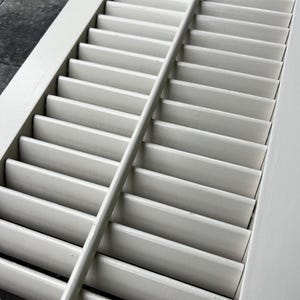 1 Painted Wood Shutter 35” X 11 3/4”, Vintage Wood Shutter