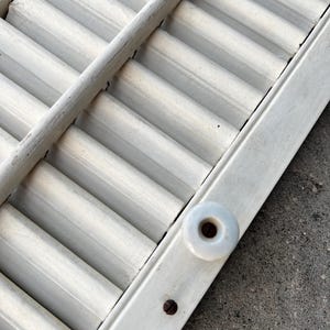 1 Painted Wood Shutter 20” X 8 1/4”, Vintage Wood Shutter