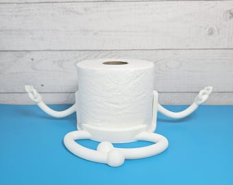 Articulated Meditating Toilet Paper Holder: Funny Bathroom Decor