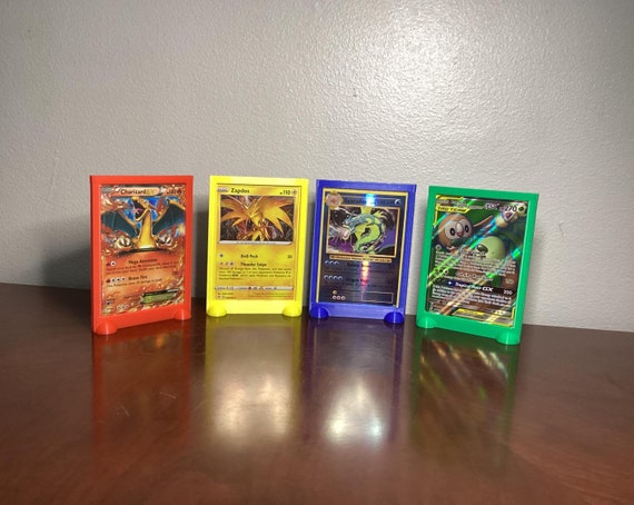 3d Printed Tcg Card Holder Display Stand for Pokmon Cards Toploader  [compatible With Sports Cards.] Sports - TCG - Display - Sleek - Etsy