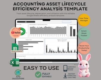 Asset Lifecycle Analysis Template: Editable Google Sheets (Digital Download)