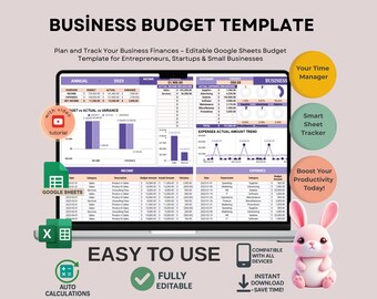 Business Budget Template: Financial Planner (Digital Download)
