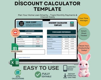 Calculator Google Sheets Template, Sales Price Finder (Digital Download)