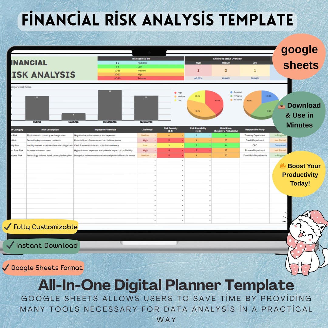 Financial Risk Analysis Template | Editable Google Sheets Tool for ...