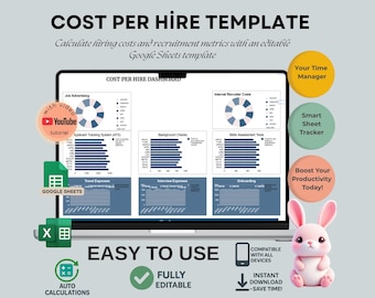 Calculate hiring costs and recruitment metrics with an editable Google Sheets template