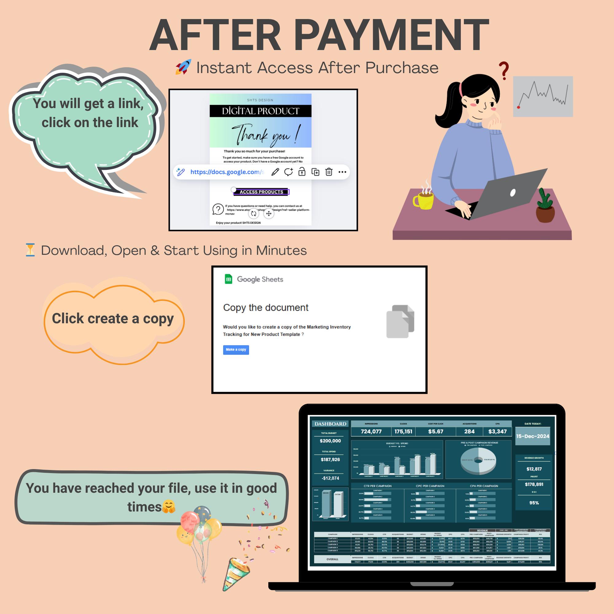 Editable Google Sheets Dashboard Template: Data Tracking (digital ...