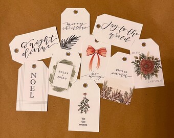 Printable Christmas Gift Tags - Instant Download