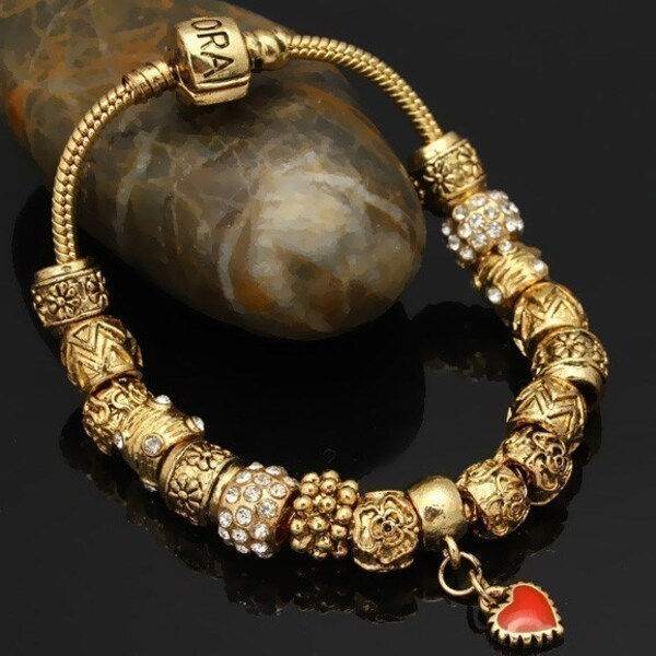 Beautiful Gold Pandora Style Bracelet