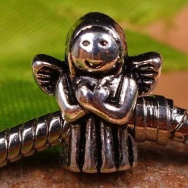 Adorable Angel Pandora Style Charm - 2 Pieces