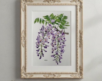 Handgemalte Blumen Kunst - Florale Gouache-Malerei (20 x 25 cm, Ungerahmt)