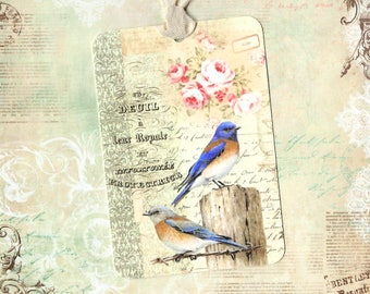 Gift Tags, Bluebirds, Bird Tags, Tags, Bird Lover, Party Favors