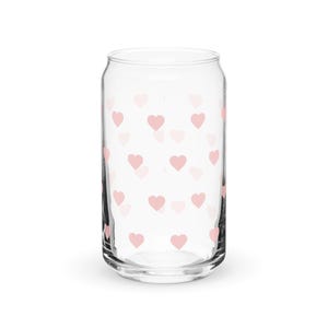 Pink Heart Can-shaped glass