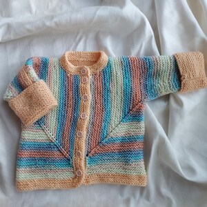 READY TO SHIP*** Hand knit cardigan size 12 - 18 months unisex