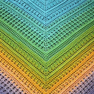 PDF Crochet Shawl Pattern - Olivia Shawl - Triangle Shawl Crochet Pattern - Crochet Triangle Scarf - Video pattern