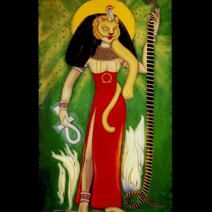 Egyptian Goddess Sekhmet 8 X 10 Lithograph Print