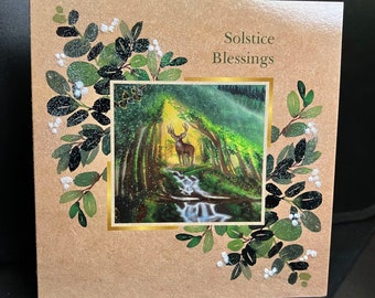 Proud Prince of the Forest Solstice Greeting Cards