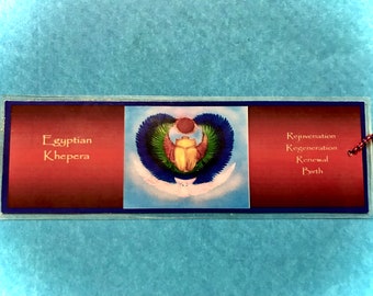 Egyptian Khepera original art beaded bookmark