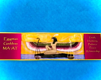 Egyptian goddess Maat (original print) bookmark beaded