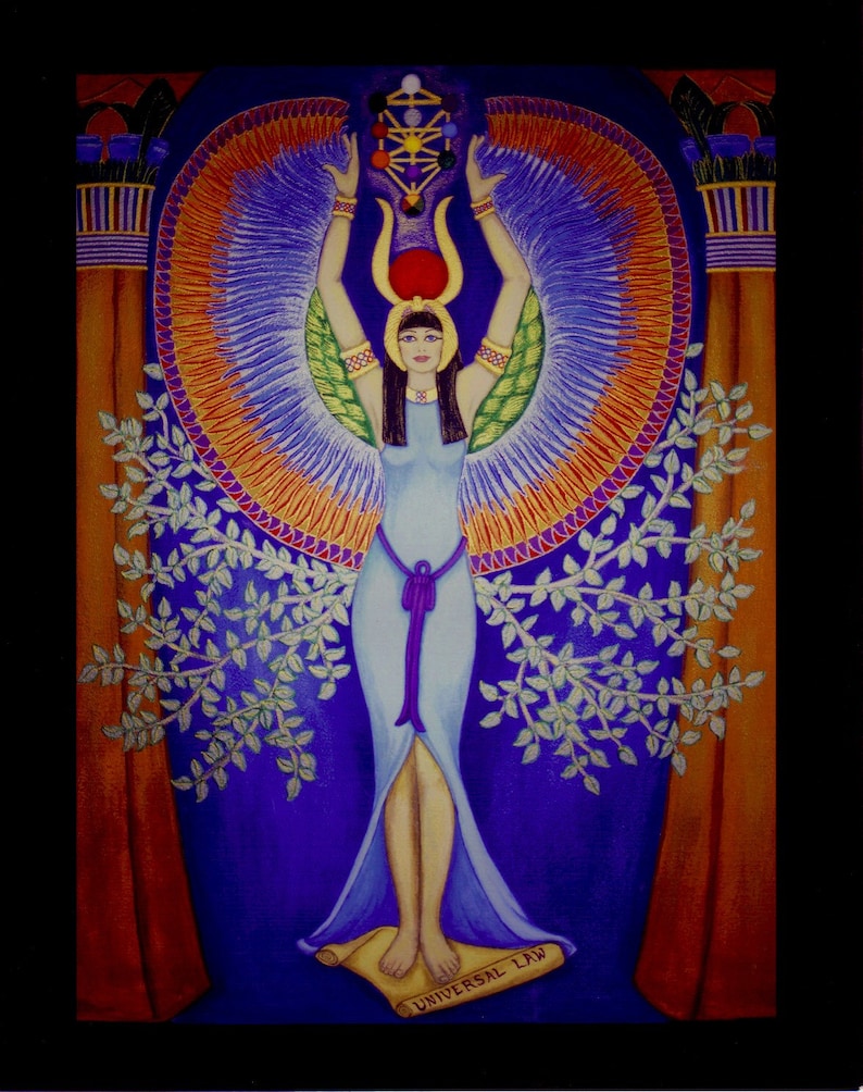 Isis Egyptian Goddess 8 X 10 Original Lithograph Print | Etsy