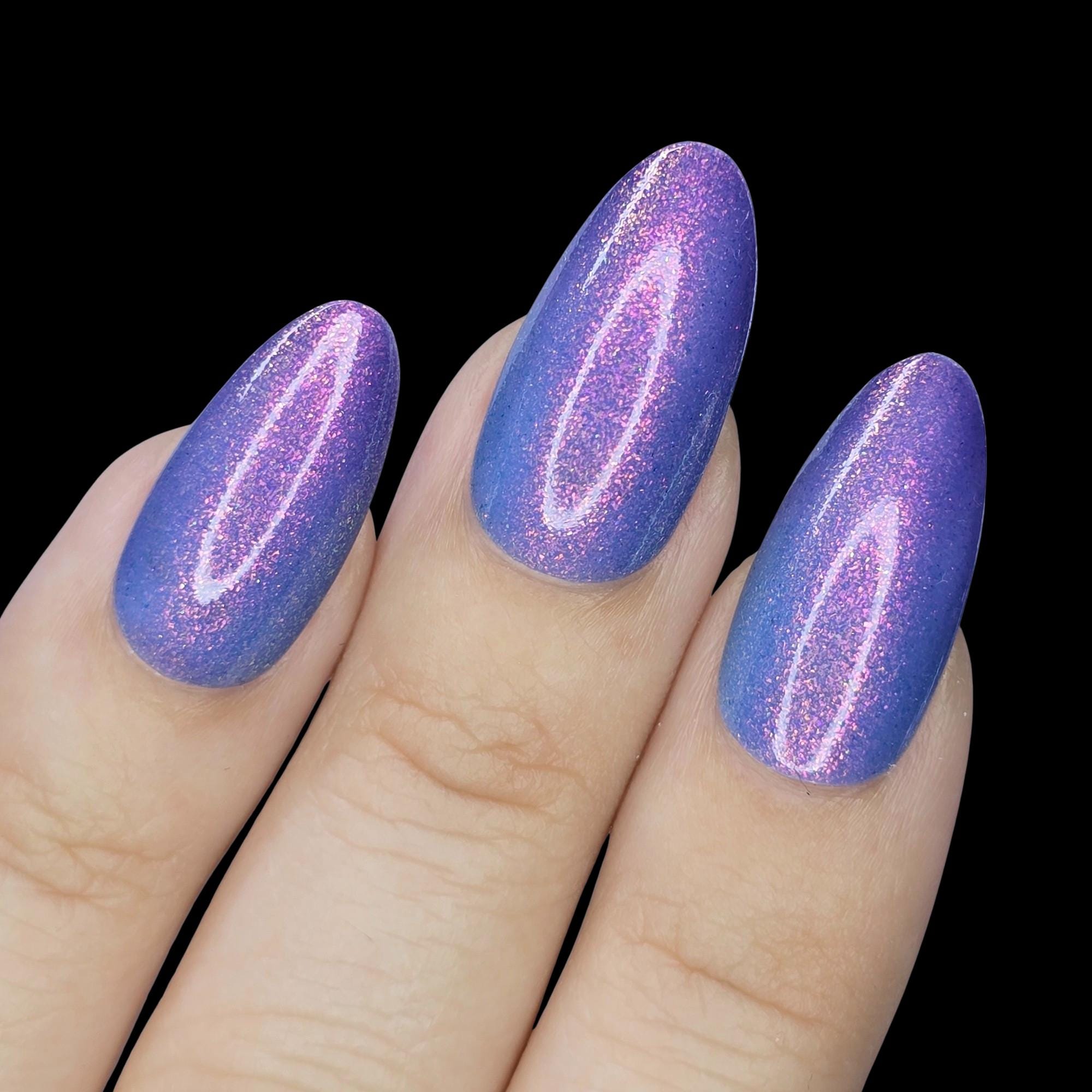 Pool Party-blue Purple Solar Nail Polish-crelly Multichrome