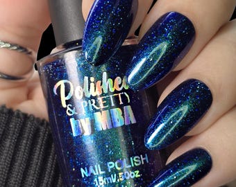 Perfectly Wicked Multichrome Holographic Nail Polish, Blue Green Violet Shift, Halloween