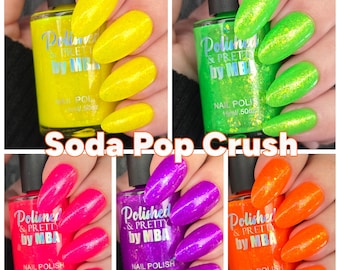 Soda Pop Crush Neon Flakie Nail Polish Collection