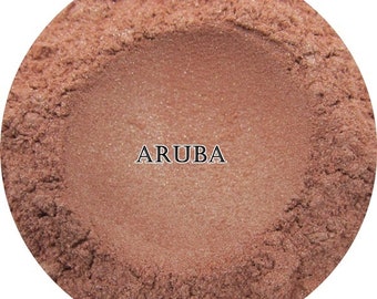 Loose Mineral Eyeshadow 'Aruba' Pink Coral Mineral Makeup Eye Shadow