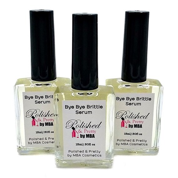 Bye Bye Brittle Nail Treatment Serum with Essential Oils for, brittle