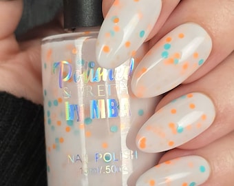 Breezy Days-White Crelly Glitter Nail Polish