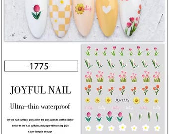 Spring Blossom Nail Decals- Self Adhesive 3D Nail Art JO-1775