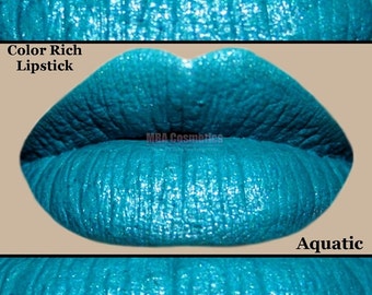 Turquoise Color Rich Lipstick  -Aquatic