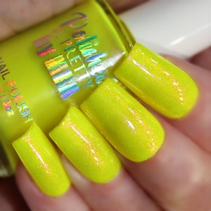 Starfruit Neon Shimmer Nail Polish-Large 15ml Bottle