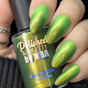 Rustling Leaves-Green Thermal Shimmer Nail Polish, Cruelty & 21-Free