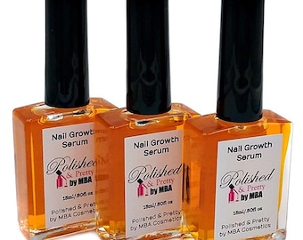 Suero de tratamiento para el crecimiento de uñas con aceites esenciales para uñas fuertes y sanas. Tamaño grande 15 ml.